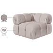 Meridian Furniture Orin Beige Velvet Performance Fabric Modular Corner Chair