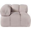 Meridian Furniture Orin Beige Velvet Performance Fabric Modular Corner Chair