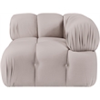 Meridian Furniture Orin Beige Velvet Performance Fabric Modular Corner Chair