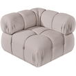 Meridian Furniture Orin Beige Velvet Performance Fabric Modular Corner Chair