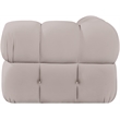 Meridian Furniture Orin Beige Velvet Performance Fabric Modular Corner Chair