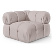 Meridian Furniture Orin Beige Velvet Performance Fabric Modular Corner Chair