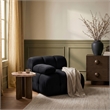 Meridian Furniture Orin Black Velvet Performance Fabric Modular Chair
