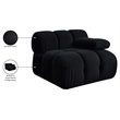 Meridian Furniture Orin Black Velvet Performance Fabric Modular Chair