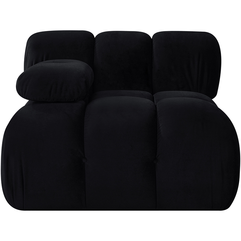 Meridian Furniture Orin Black Velvet Performance Fabric Modular Chair