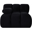 Meridian Furniture Orin Black Velvet Performance Fabric Modular Chair