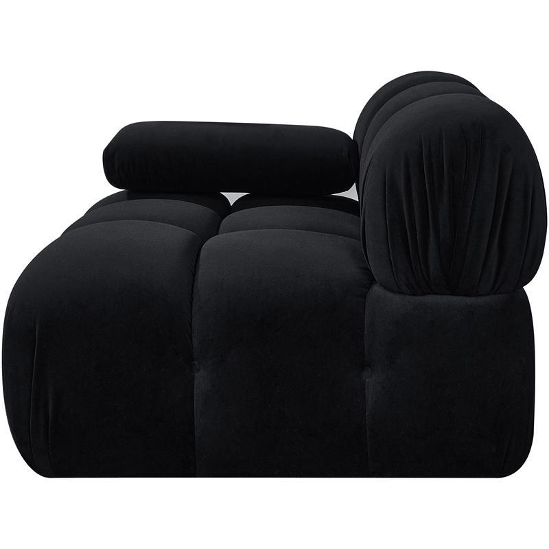 Meridian Furniture Orin Black Velvet Performance Fabric Modular Chair