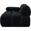 Meridian Furniture Orin Black Velvet Performance Fabric Modular Chair