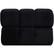 Meridian Furniture Orin Black Velvet Performance Fabric Modular Chair