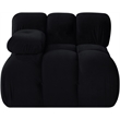 Meridian Furniture Orin Black Velvet Performance Fabric Modular Chair