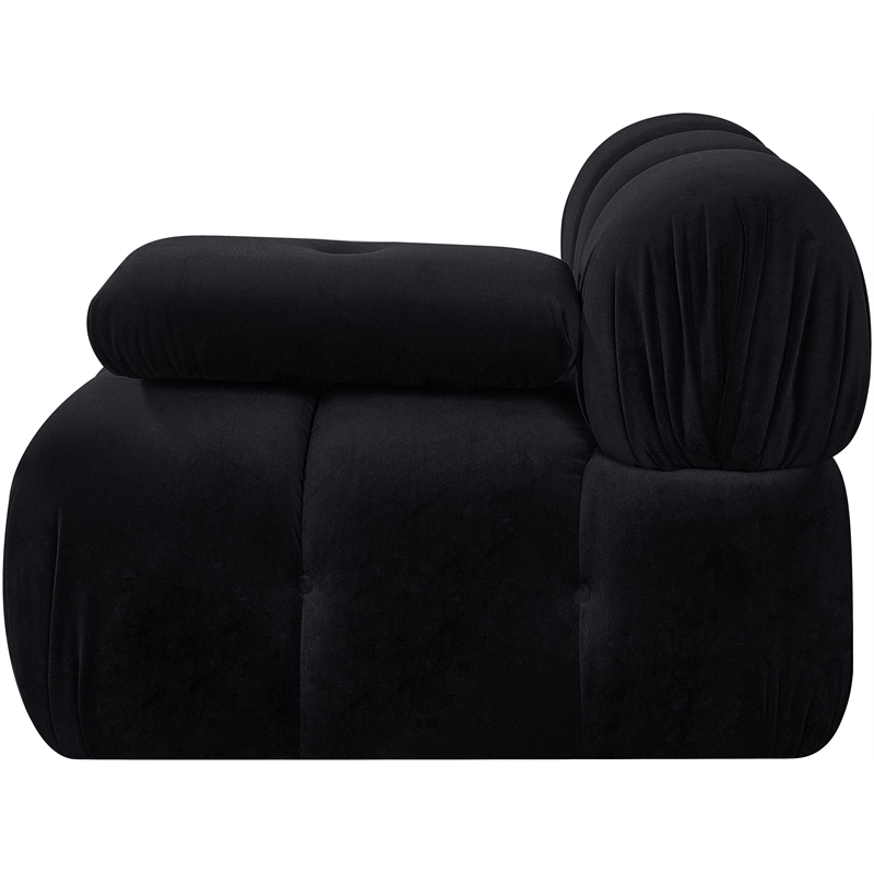 Meridian Furniture Orin Black Velvet Performance Fabric Modular Chair