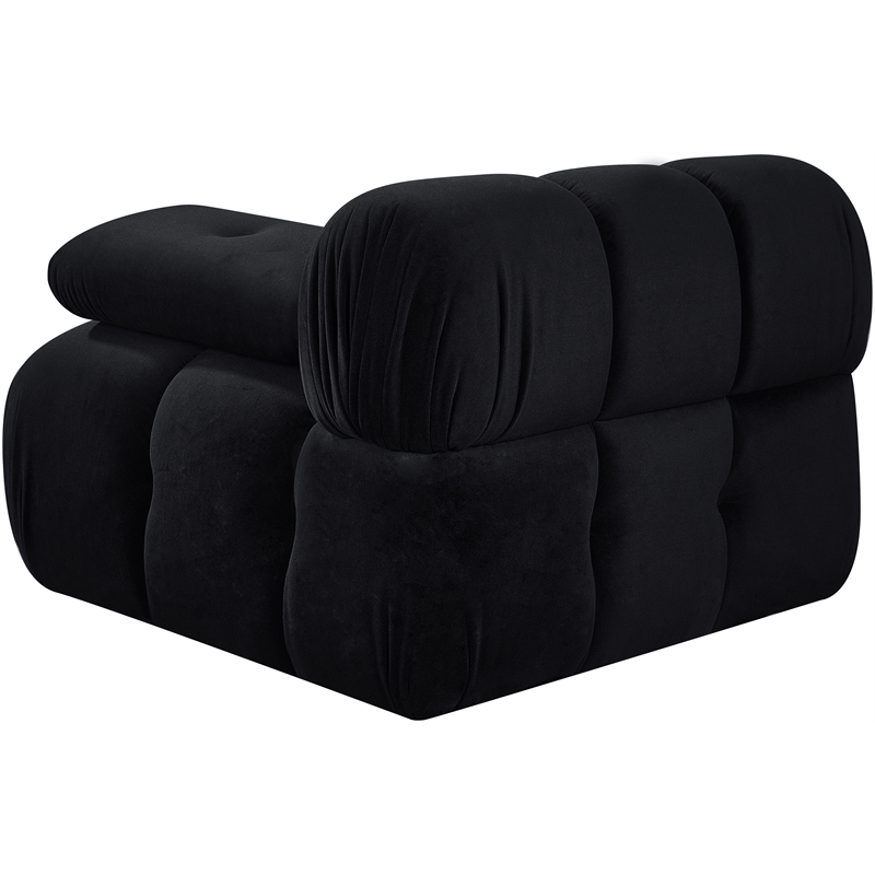 Meridian Furniture Orin Black Velvet Performance Fabric Modular Chair