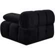 Meridian Furniture Orin Black Velvet Performance Fabric Modular Chair