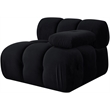 Meridian Furniture Orin Black Velvet Performance Fabric Modular Chair