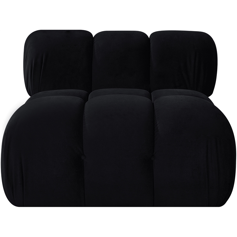Meridian Furniture Orin Black Velvet Performance Fabric Modular Chair