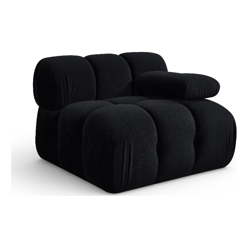 Meridian Furniture Orin Black Velvet Performance Fabric Modular Chair