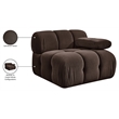 Meridian Furniture Orin Brown Velvet Performance Fabric Modular Chair