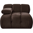 Meridian Furniture Orin Brown Velvet Performance Fabric Modular Chair