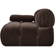 Meridian Furniture Orin Brown Velvet Performance Fabric Modular Chair