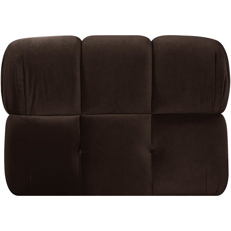 Meridian Furniture Orin Brown Velvet Performance Fabric Modular Chair