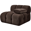 Meridian Furniture Orin Brown Velvet Performance Fabric Modular Chair