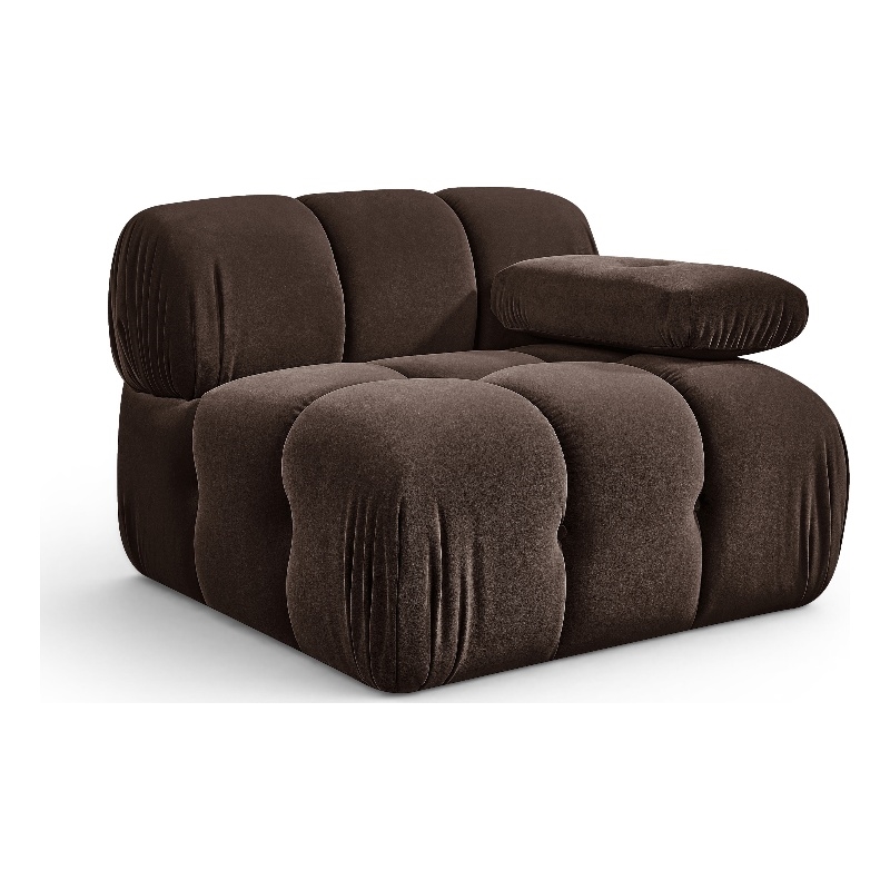 Meridian Furniture Orin Brown Velvet Performance Fabric Modular Chair