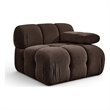 Meridian Furniture Orin Brown Velvet Performance Fabric Modular Chair