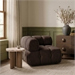 Meridian Furniture Orin Brown Velvet Performance Fabric Modular Corner Chair
