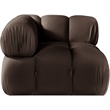 Meridian Furniture Orin Brown Velvet Performance Fabric Modular Corner Chair