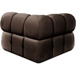 Meridian Furniture Orin Brown Velvet Performance Fabric Modular Corner Chair