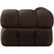 Meridian Furniture Orin Brown Velvet Performance Fabric Modular Corner Chair
