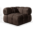 Meridian Furniture Orin Brown Velvet Performance Fabric Modular Corner Chair
