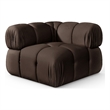 Meridian Furniture Orin Brown Velvet Performance Fabric Modular Corner Chair
