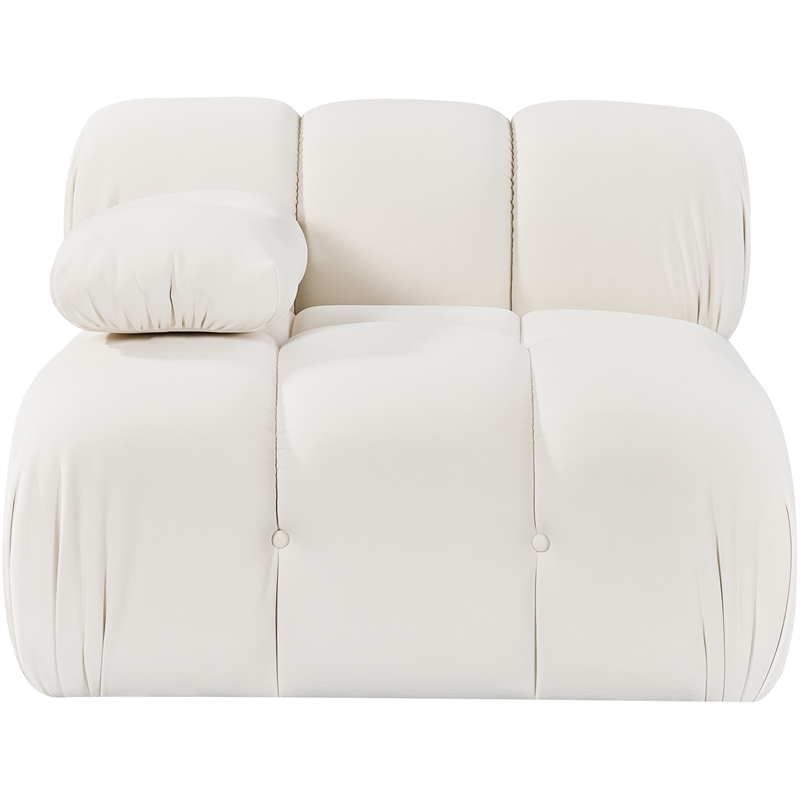 Meridian Furniture Orin Cream Velvet Performance Fabric Modular Chair