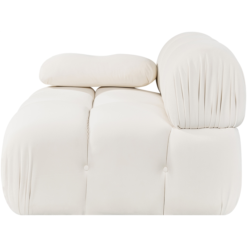 Meridian Furniture Orin Cream Velvet Performance Fabric Modular Chair