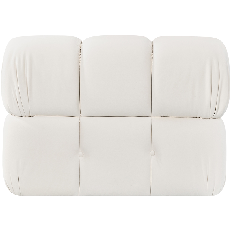 Meridian Furniture Orin Cream Velvet Performance Fabric Modular Chair