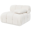 Meridian Furniture Orin Cream Velvet Performance Fabric Modular Chair