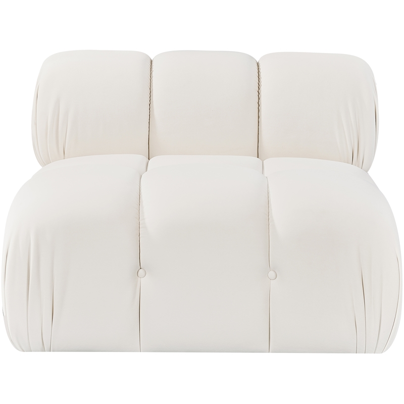 Meridian Furniture Orin Cream Velvet Performance Fabric Modular Chair
