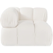 Meridian Furniture Orin Cream Velvet Performance Fabric Modular Corner Chair