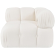 Meridian Furniture Orin Cream Velvet Performance Fabric Modular Corner Chair