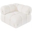 Meridian Furniture Orin Cream Velvet Performance Fabric Modular Corner Chair