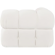 Meridian Furniture Orin Cream Velvet Performance Fabric Modular Corner Chair