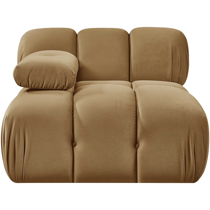Meridian Furniture Orin Saddle Velvet Performance Fabric Modular Chair