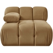 Meridian Furniture Orin Saddle Velvet Performance Fabric Modular Chair