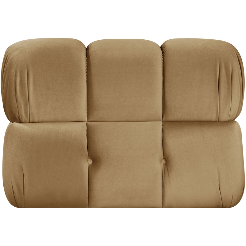 Meridian Furniture Orin Saddle Velvet Performance Fabric Modular Chair