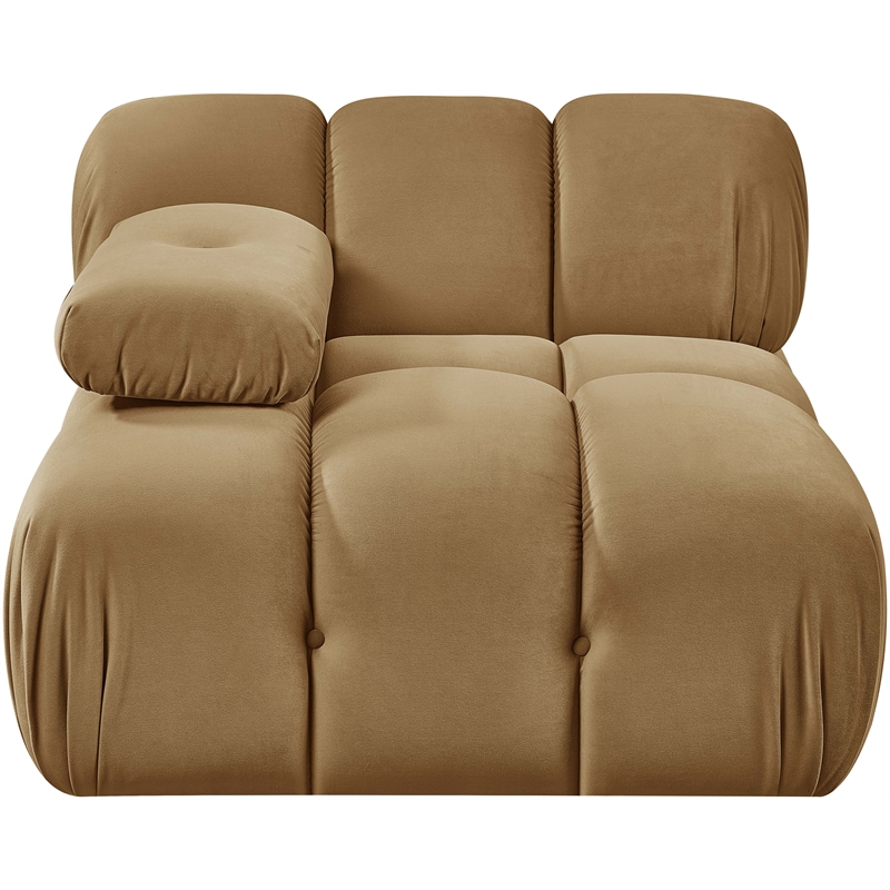 Meridian Furniture Orin Saddle Velvet Performance Fabric Modular Chair