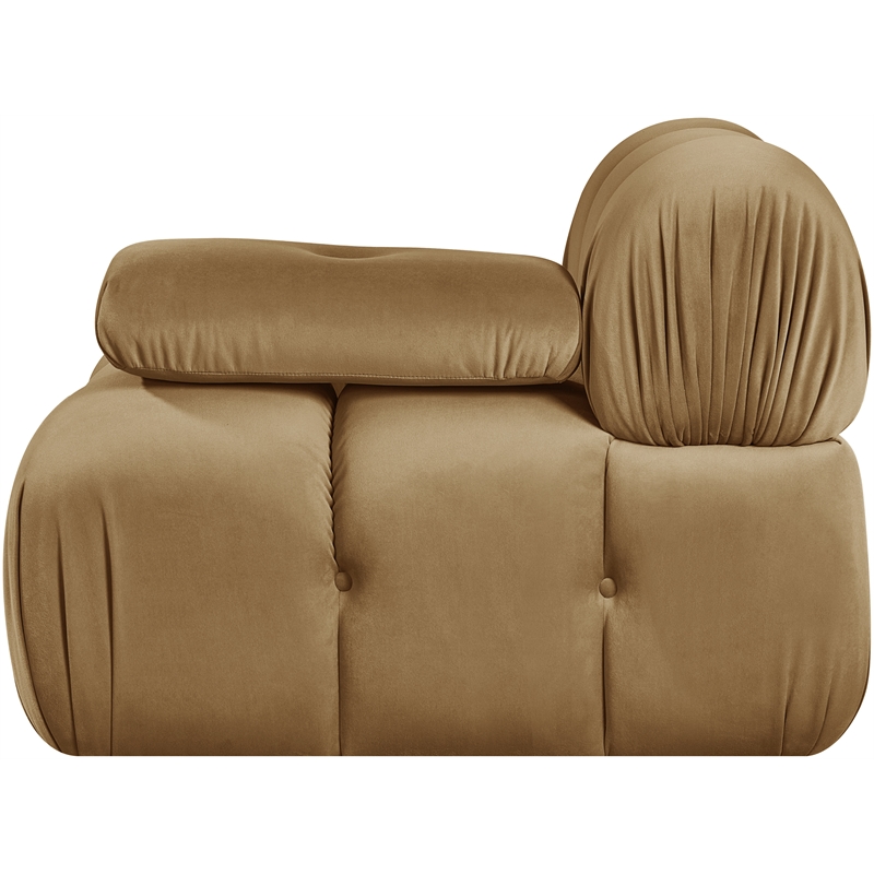 Meridian Furniture Orin Saddle Velvet Performance Fabric Modular Chair