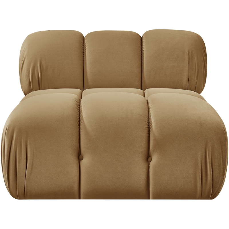 Meridian Furniture Orin Saddle Velvet Performance Fabric Modular Chair