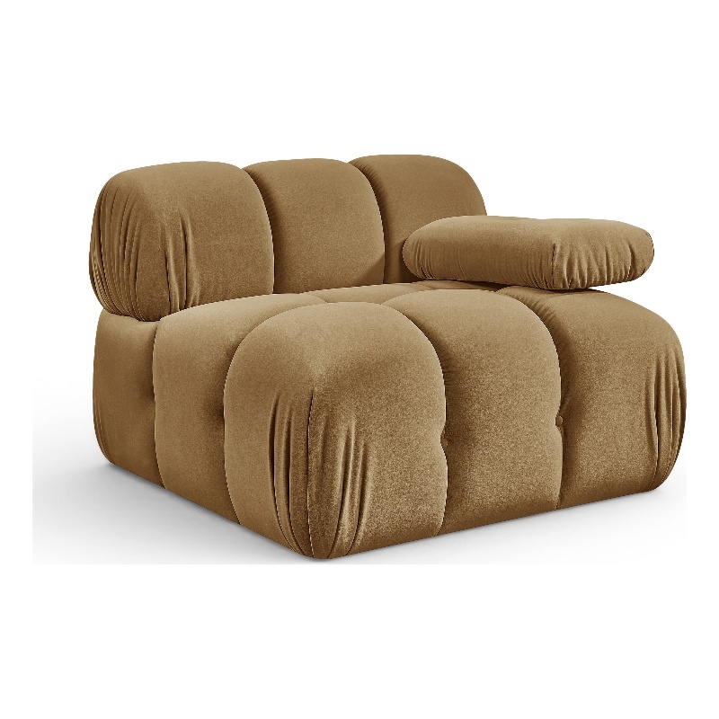 Meridian Furniture Orin Saddle Velvet Performance Fabric Modular Chair
