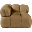 Meridian Furniture Orin Saddle Velvet Performance Fabric Modular Corner Chair